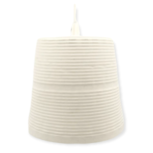 lampada a sospensione in ceramica pugliese bianca