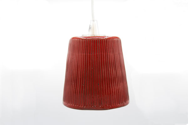 lampada in ceramica a sospensione piccola rossa