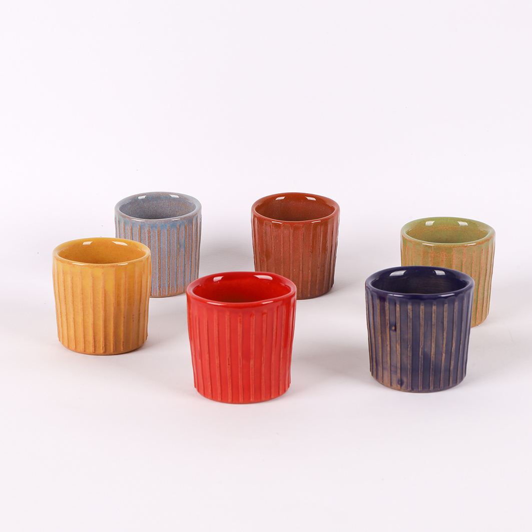 Set bicchierini ceramica da 6 - immagine 3