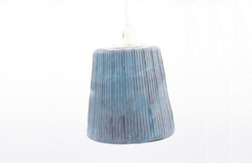 lampada in ceramica a sospensione piccola turchese
