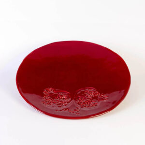 piatto centrotavola ceramica frutta Melograno