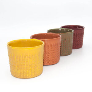 set 4 bicchieri in ceramica pugliese murgetta colore autunno
